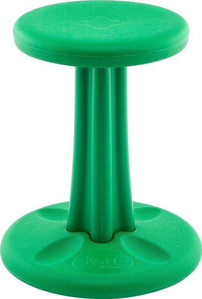 Kore Kids Junior Wobble Chair - Flexible Seating Stool for Classroom, Elementary School, ADD/ADHD - Made in The USA - Junior- Age 8-9, Grade 3-4, Green (16in)