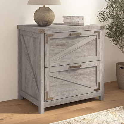 kathy ireland Home by Bush 2-Drawer Lateral File Cabinet, Letter/Legal, Restored Gray, 29-Inch (CGF129RTG-03)