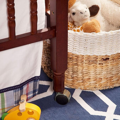 DaVinci Jenny Lind 3-in-1 Convertible Crib in Rich Cherry, Removable Wheels, Greenguard Gold Certified