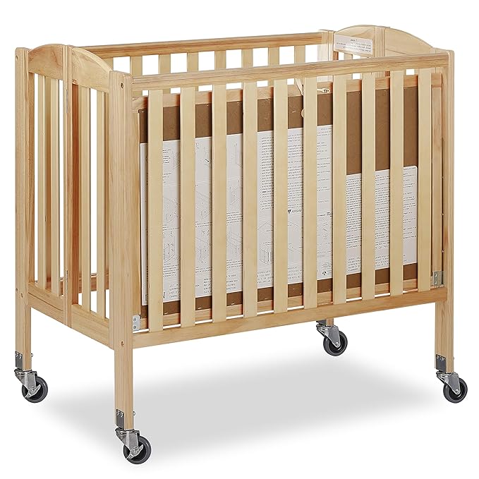 3-in-1 Folding Portable Crib, Natural, Large