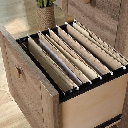 Sauder Harbor View Computer Desk, Salt Oak finish