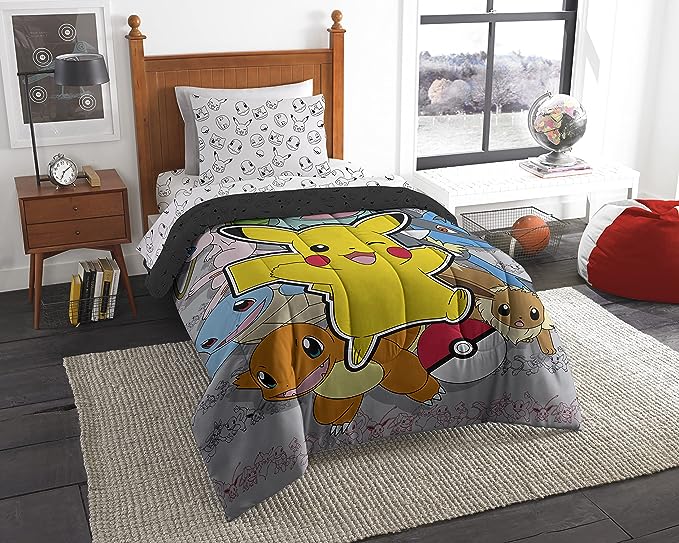 Northwest Pokemon Bed in a Bag Set, Twin, Battle Squad