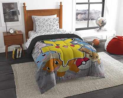 Northwest Pokemon Bed in a Bag Set, Twin, Battle Squad