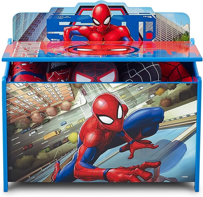 Delta Children Deluxe Toy Box, Spider-Man
