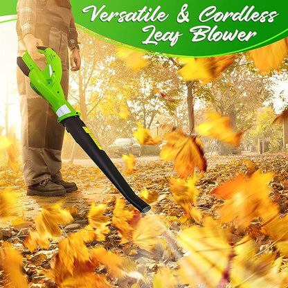 Serenlife Lightweight Cordless Leaf Blower - 18V, 55 MPH Air Speed - Perfect for Decks, Gutter Cleaning, Snow & Small Yards - Rechargeable Battery & Charger Included - Charge Time 4 Hours - Only 5 lbs