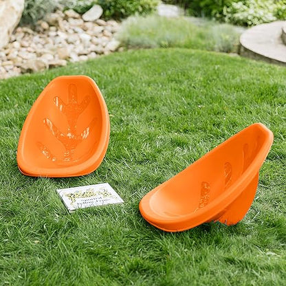 ECR4Kids Leaf Floor Seat, Rocker Chair, Orange, 6-Piece