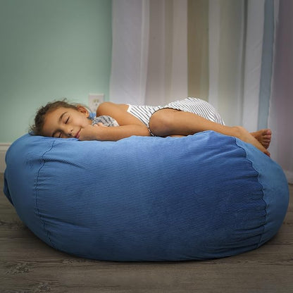 EMMandSOPHIE Stuffed Animal Storage Bean Bag Chair - Kids Bean Bag Chairs- Bean Bag Chair Kids- Beanbag Chairs for Kids and Teens-Stuffed Animal Holder- Stuffed Animal Bean Bag Storage