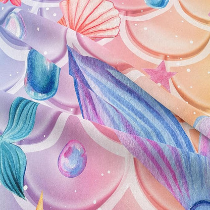 NINENINE Mermaid Tail Bedding Mermaid Comforter Set,Blue Glitter Bedding Full Comforter Sets for girls,Rainbow Scales Bedding Sets with 1Comforter 2Pillowcases