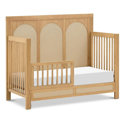 Namesake Eloise 4-in-1 Convertible Crib in Honey and Performance Sand Eco-Weave, GREENGUARD Gold Certified
