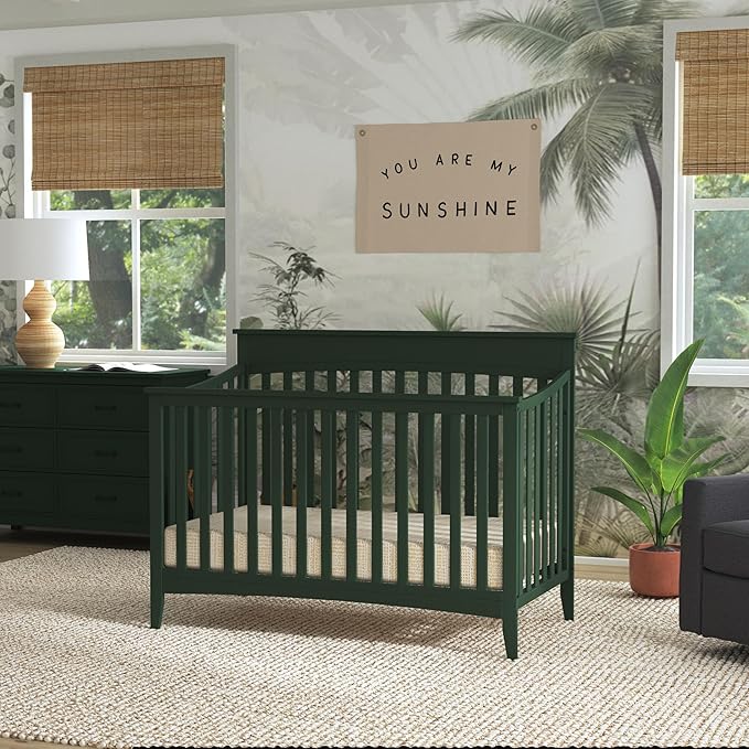 DaVinci Grove 4-in-1 Convertible Crib in Forest Green, Greenguard Gold Certified