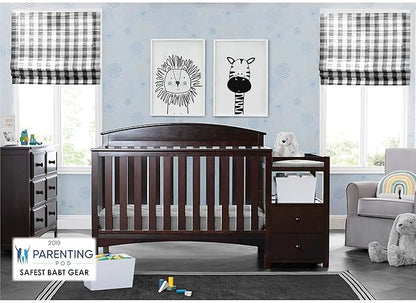 Delta Children Abby Convertible Crib and Changer, Dark Chocolate