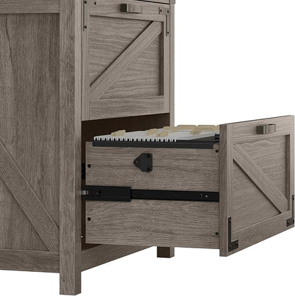kathy ireland Home by Bush 2-Drawer Lateral File Cabinet, Letter/Legal, Restored Gray, 29-Inch (CGF129RTG-03)