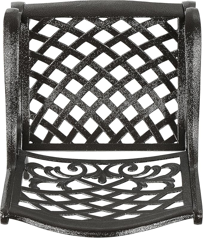 Christopher Knight Home Hallandale Outdoor Sarasota Cast Aluminum Rectangular Dining Set, 7-Pcs Set, Hammered Bronze