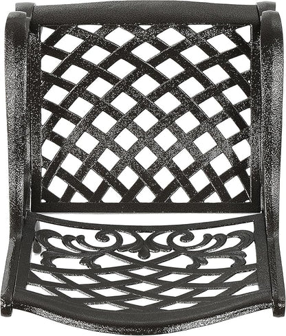 Christopher Knight Home Hallandale Outdoor Sarasota Cast Aluminum Rectangular Dining Set, 7-Pcs Set, Hammered Bronze