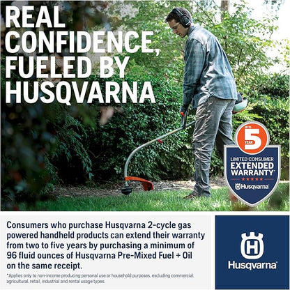 Husqvarna 125BVx Gas Leaf Blower, 28-cc 1.1-HP 2-Cycle Handheld Leaf Blower Vacuum Kit with Mulcher and Vac Bag, 470-CFM, 170-MPH, 12.5-N Powerful Clearing Performance and Ergonomic Design