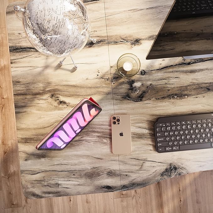 Monomi Height Adjustable Electric Standing Desk, 55 x 28 Inches Stand up Desk, Sit Stand Home Office Computer Desk, Maple