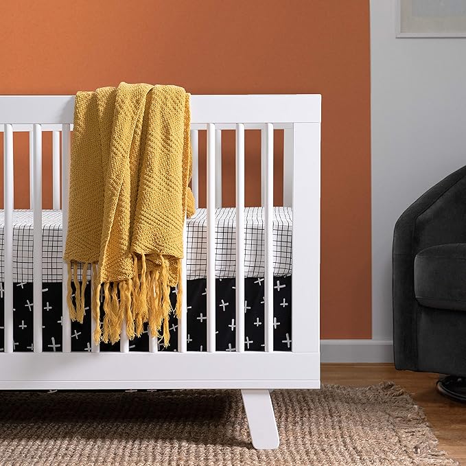 Babyletto Hudson 3-in-1 Convertible Crib with Toddler Bed Conversion Kit in White, Greenguard Gold Certified , 53.75x29.75x35 Inch (Pack of 1)