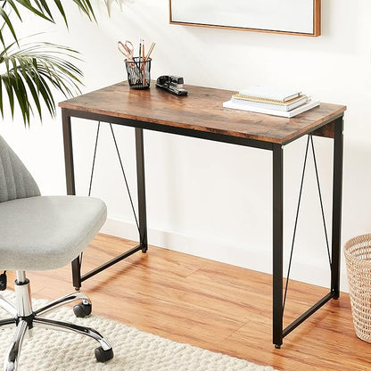 Acme Zaidin Wooden Rectangle Top Writing Desk in Weathered Oak and Black