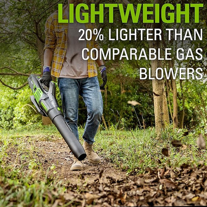 Greenworks 80V (170 MPH / 730 CFM / 75+ Compatible Tools) Cordless Brushless Axial Leaf Blower, Tool Only, 80 Volts