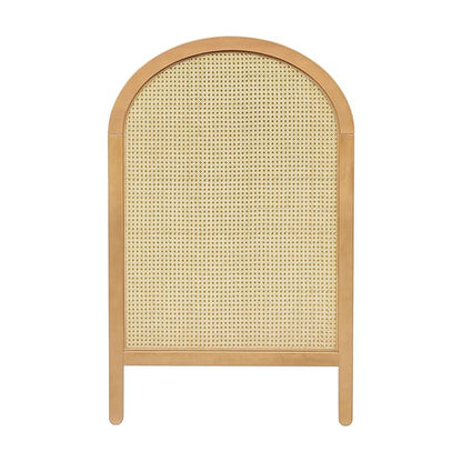 babyletto Bondi Cane 3-in-1 Convertible Crib with Toddler Bed Conversion Kit in Honey with Natural Cane, Greenguard Gold Certified