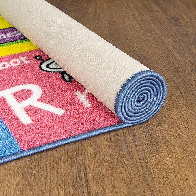 KC Cubs ABC Alphabet Animal Educational Nylon Area Rug