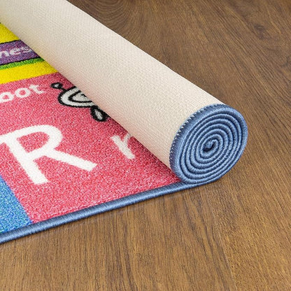 KC Cubs Playtime Collection ABC Alphabet, Seasons, Months and Days of The Week Educational Learning & Game Area Rug Carpet for Kids and Children Bedrooms and Playroom