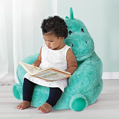 Trend Lab Dinosaur Toddler Chair Plush Character Kids Chair Comfy Furniture Pillow Chair for Boys and Girls, 21 x 19 x 19 inches