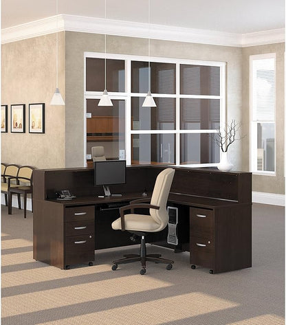 Bush Business Furniture Series C 2 Drawer Mobile File Cabinet in Mocha Cherry - Assembled