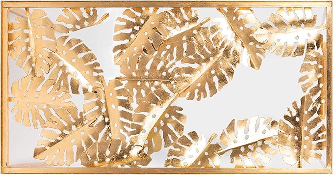 Safavieh Home Office Leilani Gold Leaf Palm Leaf Desk