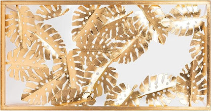 Safavieh Home Office Leilani Gold Leaf Palm Leaf Desk