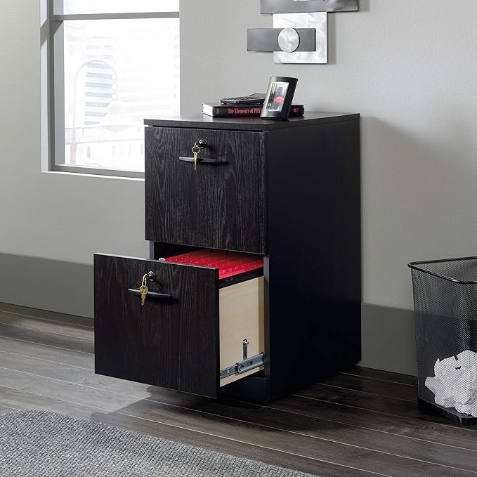 Sauder County Line Dresser, L: 15.55" x W: 19.45" x H: 28.54", Bourbon Oak Finish