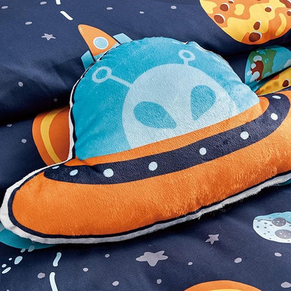 for Kids My Universe Hearts 4-Piece Comforter Set - Beautiful Motif Design Bedding Set with Embrodery Print