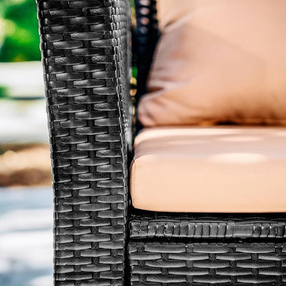 Nestl Wicker Outdoor Furniture Set - 4 Piece Patio Set (Grey/Beige)