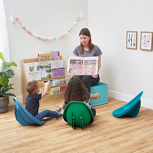 ECR4Kids Leaf Floor Seat, Rocker Chair, Contemporary, 6-Piece