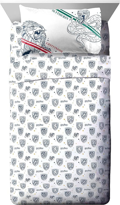 Jay Franco Harry Potter Stand Together 7 Piece Full Size Bed Set - includes Comforter & Sheet Set - Super Soft Kids Bedding Fade Resistant Microfiber (Official Harry Potter Product)