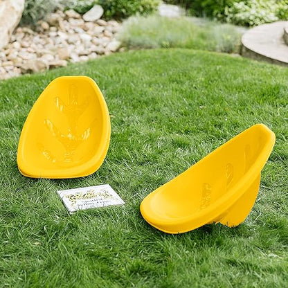 ECR4Kids Leaf Floor Seat, Rocker Chair, Yellow, 6-Piece