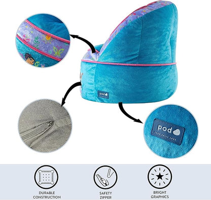 Idea Nuova Disney Encanto Madrigal Family Blue Round Bean Bag Chair for Kids, Ages 3+, Large
