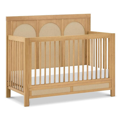Namesake Eloise 4-in-1 Convertible Crib in Honey and Performance Sand Eco-Weave, GREENGUARD Gold Certified