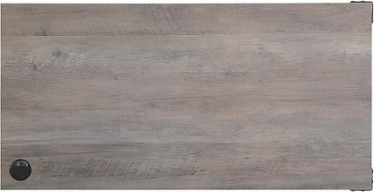 NicBex Laik-DW-00069-DX Desks, 48" W x 48" D x 31" H, Gray Oak+Black