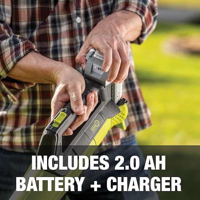 Sun Joe 24V-TB-LTE-P1 24-Volt IONMAX Jet Blower Cordless Compact Turbine Leaf Blower 100-MPH, Promotional Kit (w/ 2.0-Ah Battery and Charger)