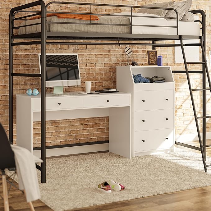 Ameriwood Home The Loft 3 Drawer Dresser, White