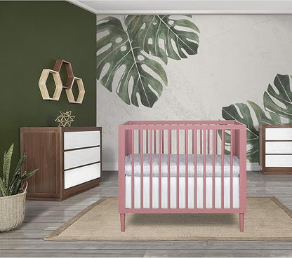 Lucas Mini Modern Crib with Rounded Spindles