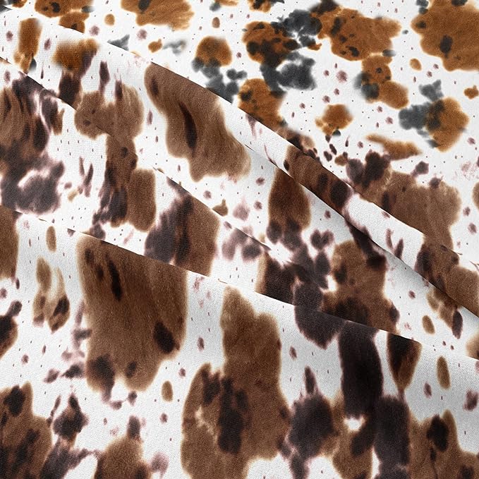 Tailor Shop Cow Print Bedding Sets King Size,Cow Print Comforter Set for Boys Teens Girls,Black White Queen Soft Microfiber Cowhide Bedding Set with 1 Comforter and 2 Pillowcases…