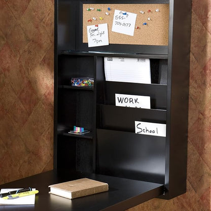 SEI Furniture Convertible Desk, 32.00 in. H x 22.00 in. W x 6.00 in. D, Black