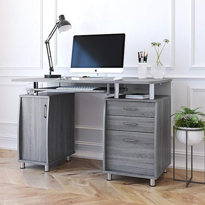 NicBex Laik-DW-00043-DX Desks, 47.5" W x 23.5" D x 30" H, Gray