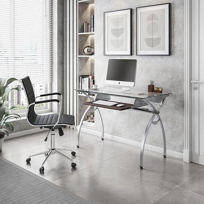 NicBex Laik-DW-00054-DX Desks, 43.25" W x 22.5" D x 29.5" H, White