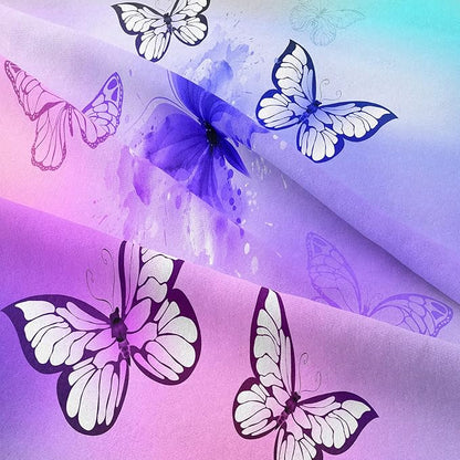 Tailor Shop Butterfly Comforter Set for Girls Kids Teens,Pink Butterfly Bedding Set King Size,Tie Dye Butterflies Comforter Set Butterfly Room Decor Set,with 1 Comforter and 2 Matching Pillowcase…