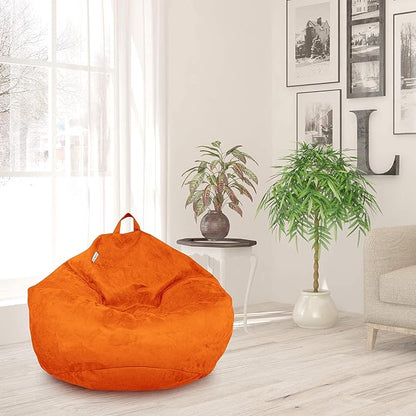 Bean Bag Stuffed Animal Storage Or Cover | No Filler | Extra Large | for Adults Or Kids | Double Stitched | Durable Zipper | Premium Microsuede