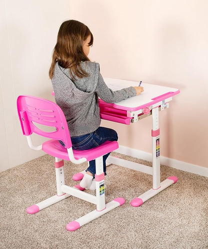 VIVO Height Adjustable Kids Desk Chair, Chair Only, Designed for Interactive Workstation, Universal Children's Ergonomic Seat, Pink, DESK-V201P-CH