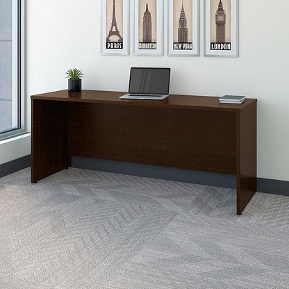 Bush Business Furniture Series C 72W x 24D Credenza Desk in Mocha Cherry